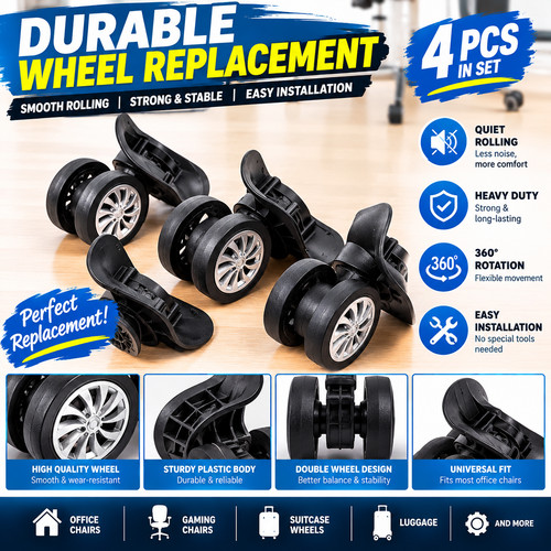 4pcs tripp suitcase wheels - tripp,
